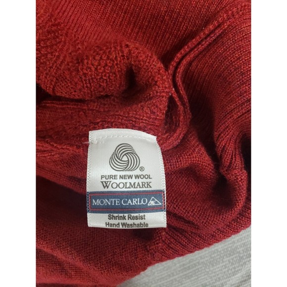 NWT, Men's Monte Carlo Collection sweater, Red, Magna wool, size 42 L - Picture 6 of 10